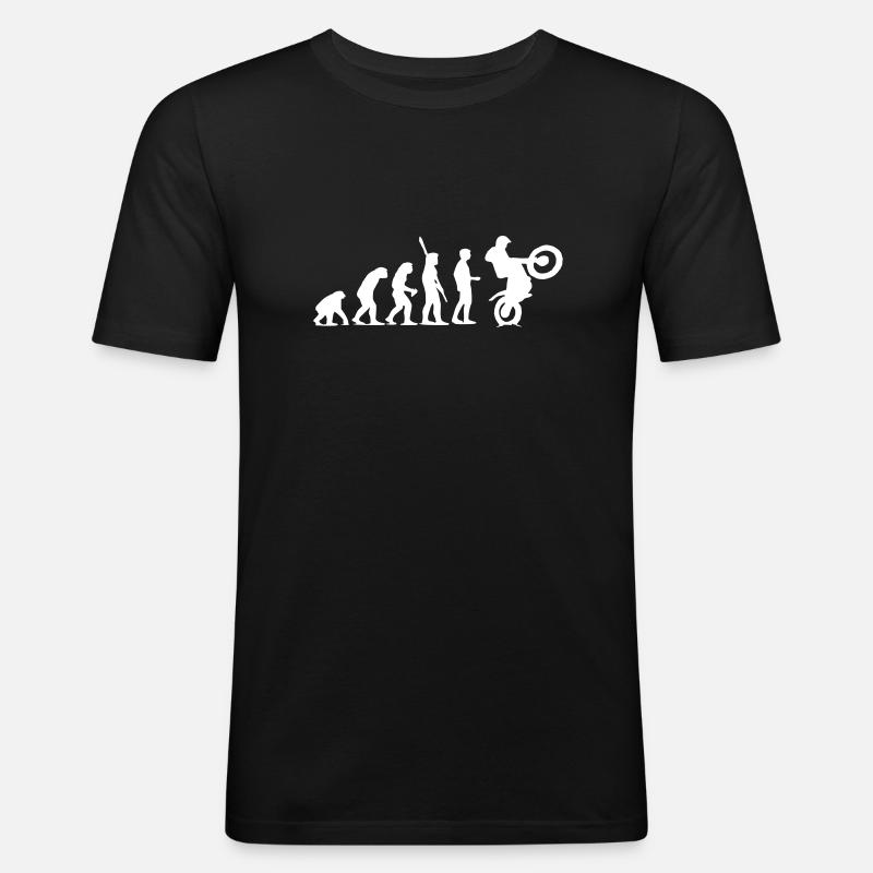 Evolution de première instance - T-shirt près du corps Homme - noir