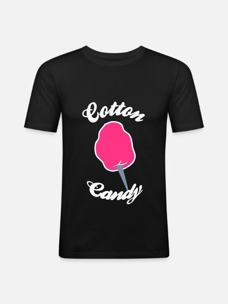 cotton candy - Men's Slim Fit T-Shirt - black