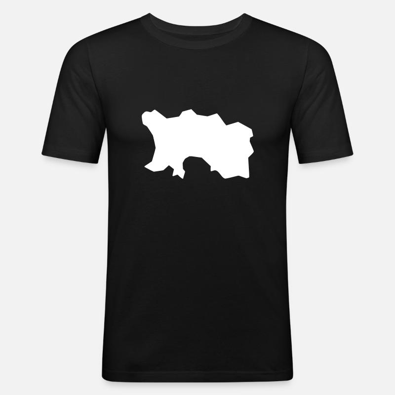 Jersey - Männer Slim Fit T-Shirt - Schwarz
