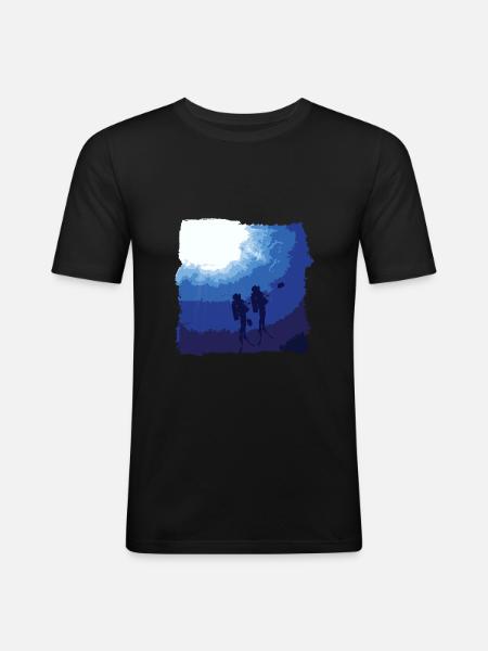 Divers Dive Underwater Gift - Men's Slim Fit T-Shirt - black