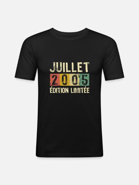 Juillet 2005 - Limited Edition - Men's Slim Fit T-Shirt - black