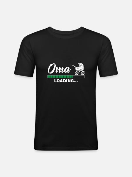 Grandma loading - Men's Slim Fit T-Shirt - black