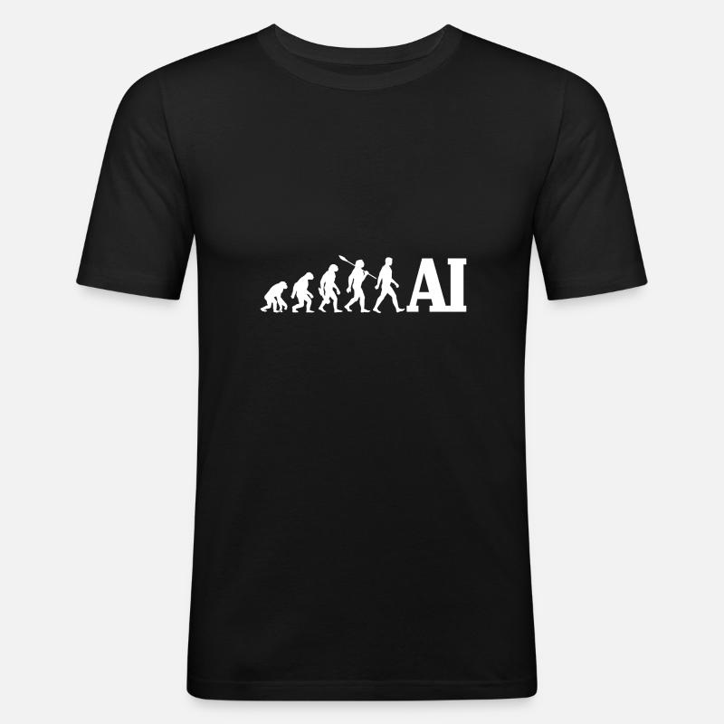Evolution - Intelligence Artificielle - IA - T-shirt près du corps Homme - noir