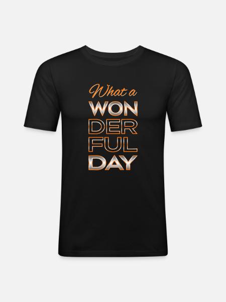 Wonderful day - Men's Slim Fit T-Shirt - black