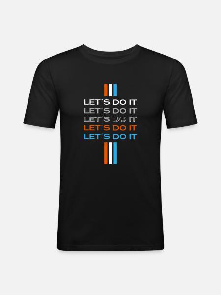 Faisons-le - T-shirt près du corps Homme - noir