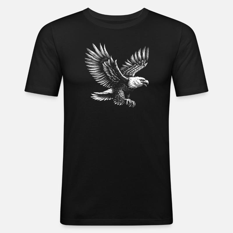 Flying Eagle - Men's Slim Fit T-Shirt - black