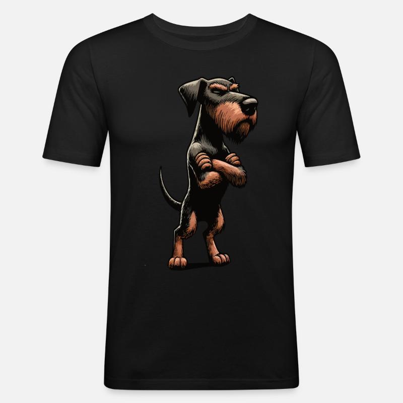 German Wirehaired German Wirehaired Owner - Men's Slim Fit T-Shirt - black