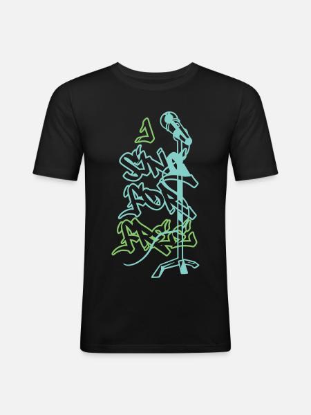 I Sing for Free - Men's Slim Fit T-Shirt - black
