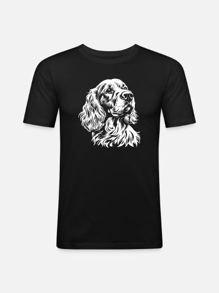 Cocker Spaniel - Dog Fan - Men's Slim Fit T-Shirt - black