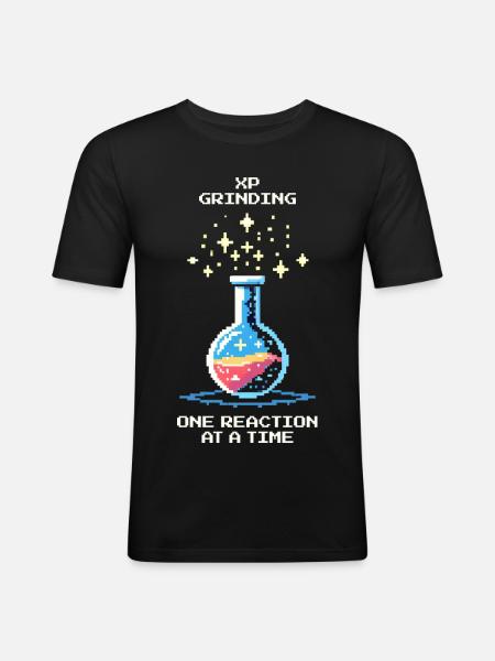 Grinding XP – reaction by reaction | Chemistry - Men's Slim Fit T-Shirt - black