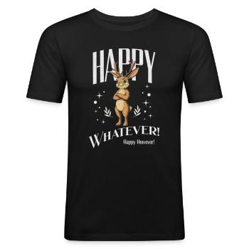 ALL IN ONE: Reindeer Bunny Christmas Easter Shirt - Men's Slim Fit T-Shirt - black - Front - Nik (191cm)