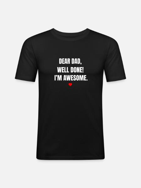 Fars dag - Herre Slim Fit T-Shirt - sort