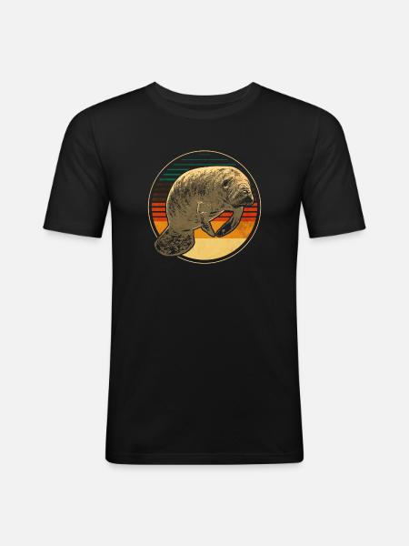 Seekuh - Männer Slim Fit T-Shirt - Schwarz