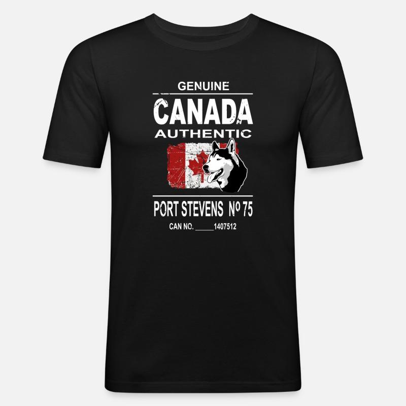Maple Leaf - Huskies - Canada - T-shirt près du corps Homme - noir
