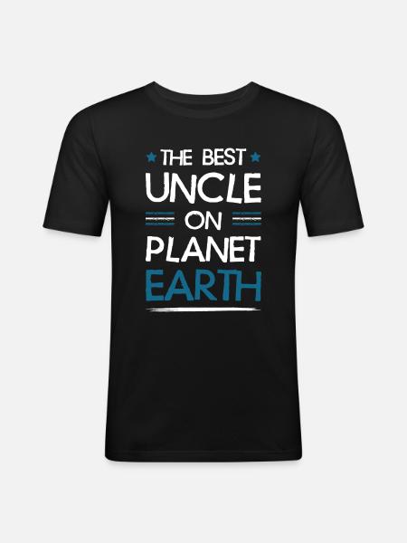 Best Uncle Saying - Men's Slim Fit T-Shirt - black