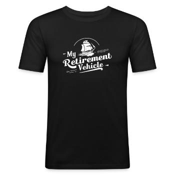 My Retirement Vehicle Sailship Mom Dad Sailing - Men's Slim Fit T-Shirt - black - Front - Nik (191cm)