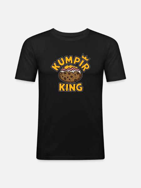 Turkish Kumpir King Fun Food - Men's Slim Fit T-Shirt - black