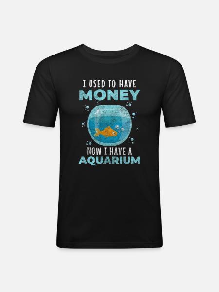 Aquarium Breeder Pet - Men's Slim Fit T-Shirt - black