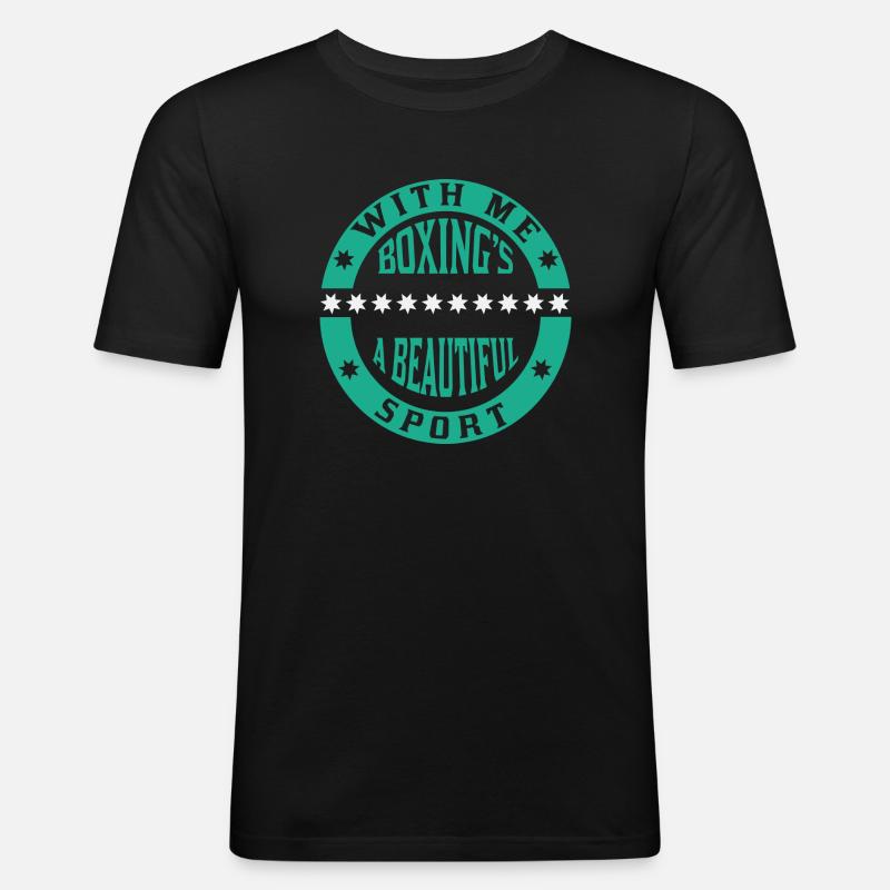 Boxing Threads 12 - Männer Slim Fit T-Shirt - Schwarz