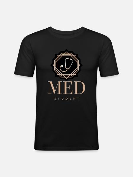MED STUDENT SYMBOL - T-shirt près du corps Homme - noir