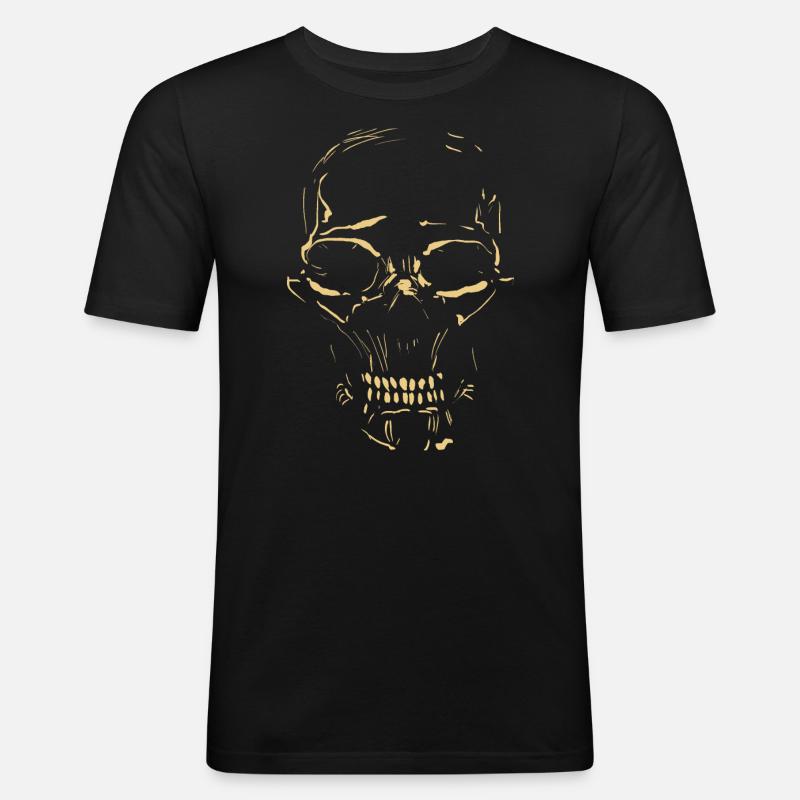 Skull Minimal Skull - Men's Slim Fit T-Shirt - black