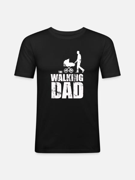 The walking dad - Men's Slim Fit T-Shirt - black