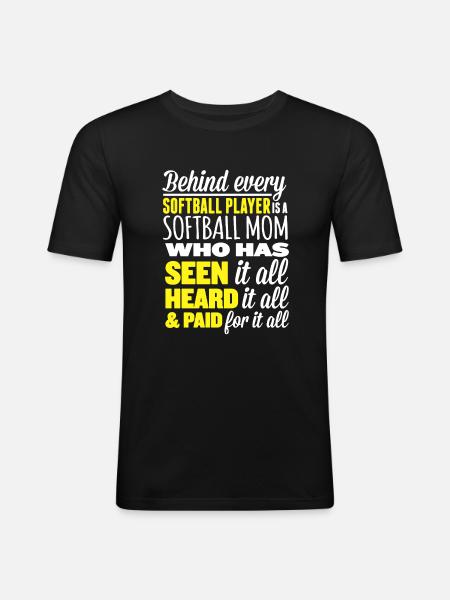 Softball Mom - Men's Slim Fit T-Shirt - black