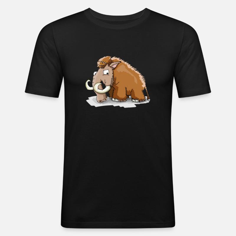 Grumpy Mammut! Geschenk Idee - Männer Slim Fit T-Shirt - Schwarz