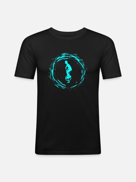Hockey monocycle - T-shirt près du corps Homme - noir