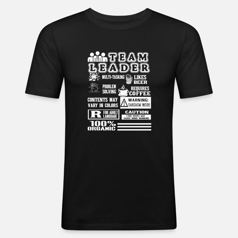 Teamleiter Multitasking Job - Männer Slim Fit T-Shirt - Schwarz