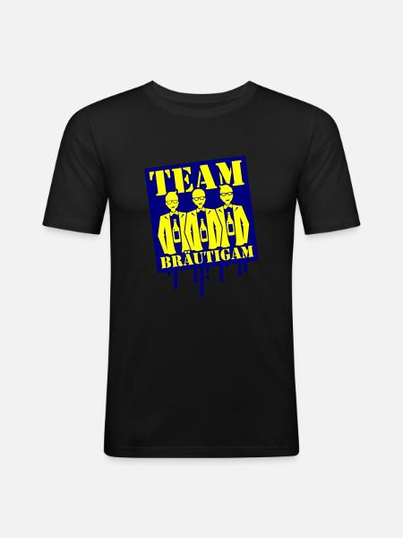 Groom Team Bachelor Wedding - Men's Slim Fit T-Shirt - black