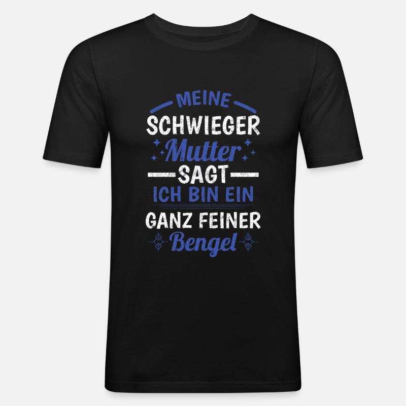 Schwiegermutter Traum Schwiegersohn - Männer Slim Fit T-Shirt - Schwarz