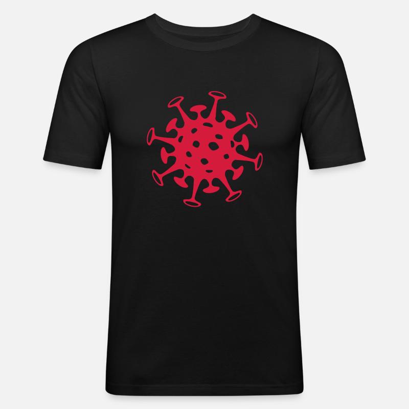 Virus - Männer Slim Fit T-Shirt - Schwarz