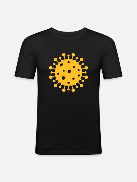 Virus - Männer Slim Fit T-Shirt - Schwarz