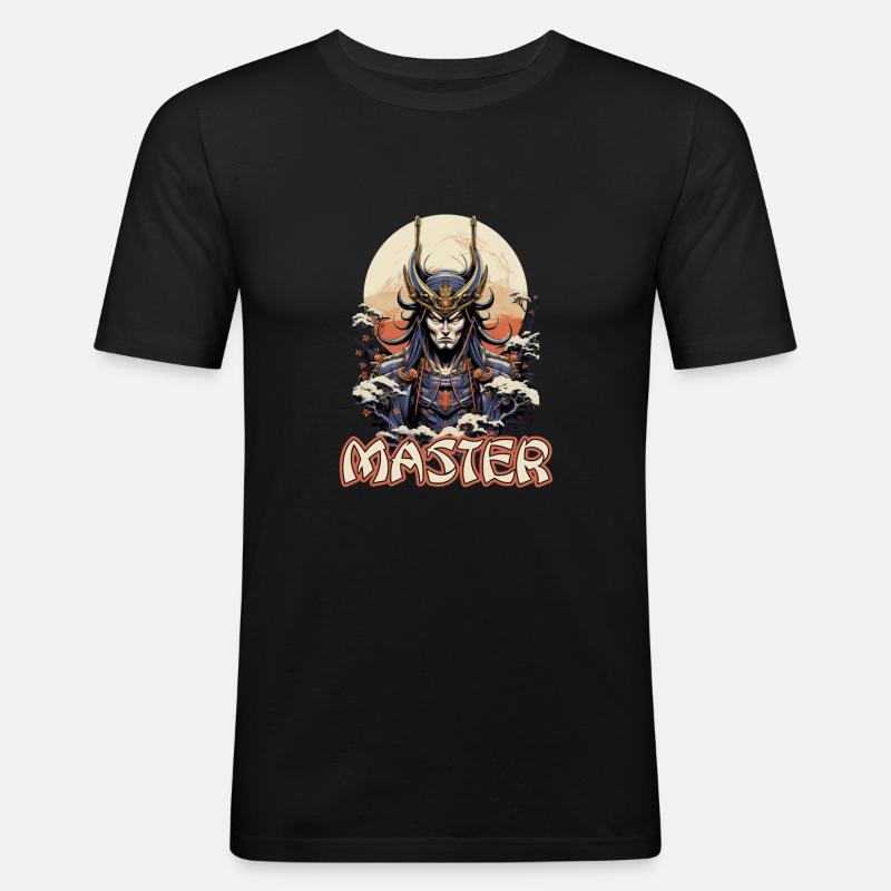 Samurai Japan Kultur Master - Männer Slim Fit T-Shirt - Schwarz
