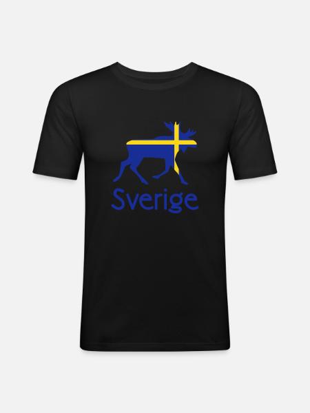 Moose Sweden Scandinavia - Men's Slim Fit T-Shirt - black