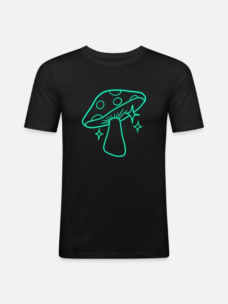 Pilz - Männer Slim Fit T-Shirt - Schwarz