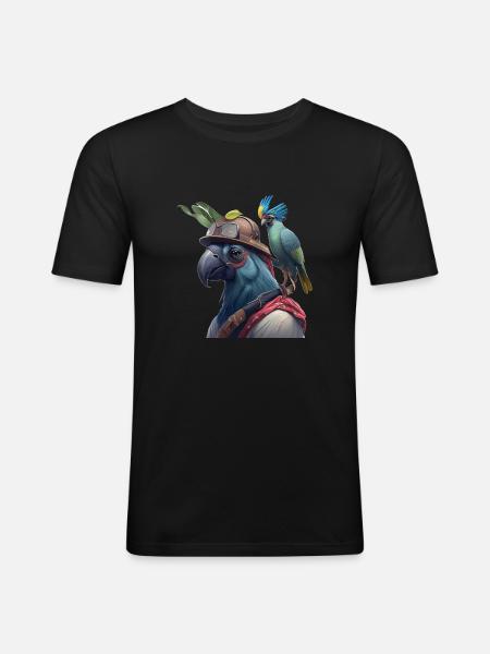 Parrot Head Gift - Men's Slim Fit T-Shirt - black