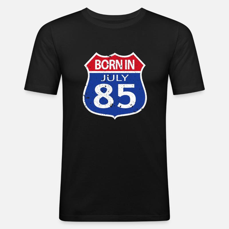 Born in July 1985 - Men's Slim Fit T-Shirt - black