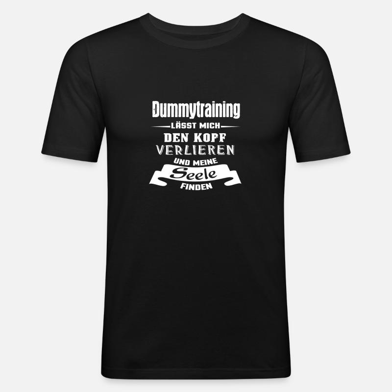 Dummytraining - Seele - Männer Slim Fit T-Shirt - Schwarz