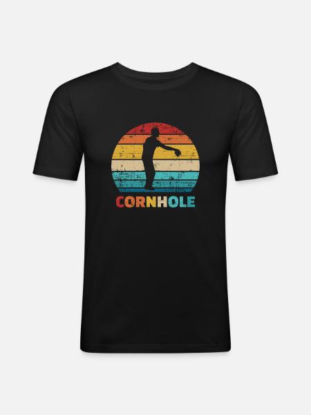 Cornhole - T-shirt près du corps Homme - noir