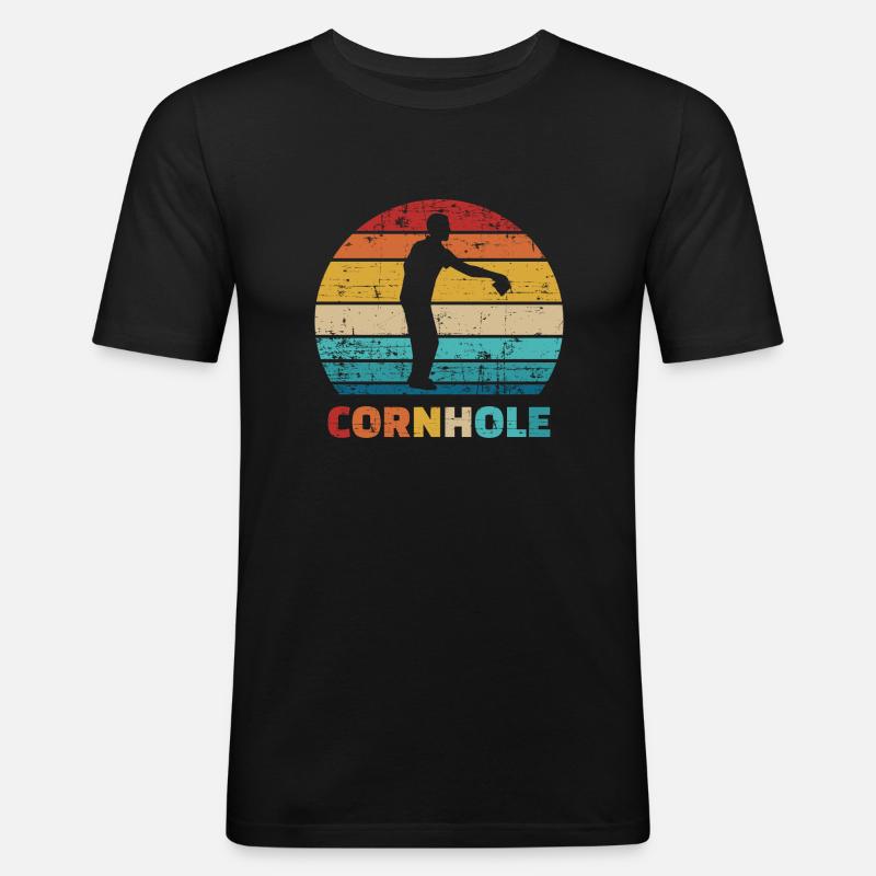 Cornhole - Men's Slim Fit T-Shirt - black