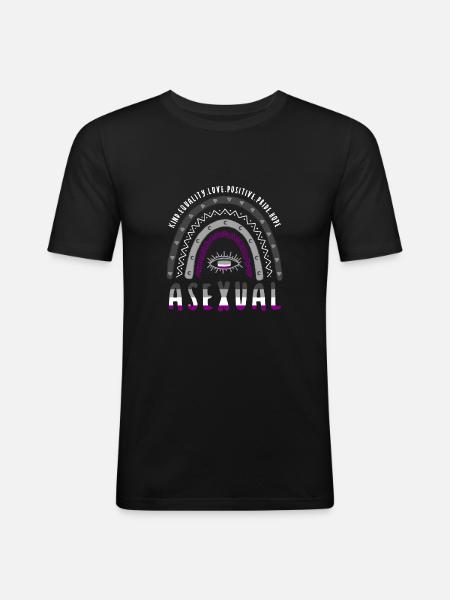 Boho Rainbow Asexual - Men's Slim Fit T-Shirt - black