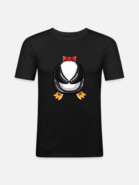 Penguin Costume Halloween - Men's Slim Fit T-Shirt - black