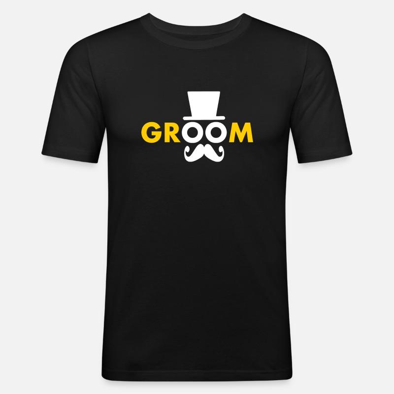 Groom - Männer Slim Fit T-Shirt - Schwarz