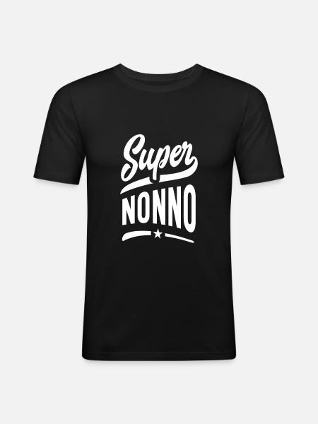 Super Nonno - Men's Slim Fit T-Shirt - black