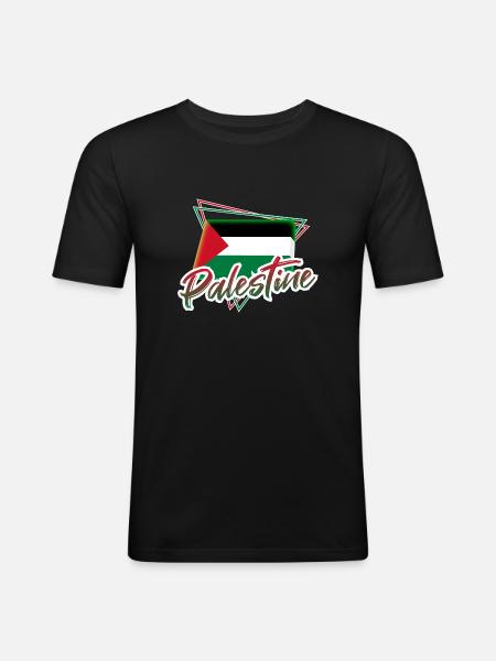 Palestine - Men's Slim Fit T-Shirt - black