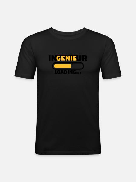 Ingenieur - Männer Slim Fit T-Shirt - Schwarz