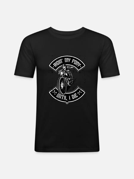 MOTORCYCLE BIKER CHOPPER - Men's Slim Fit T-Shirt - black