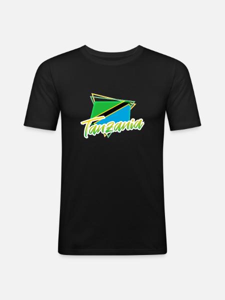 Tanzanie - T-shirt près du corps Homme - noir